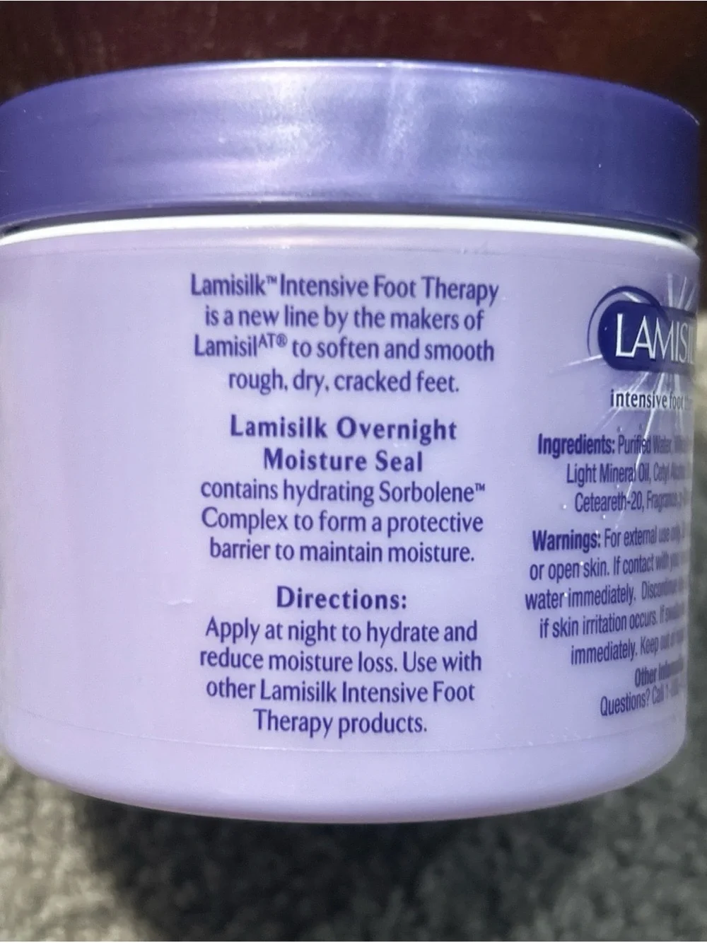 LAMISILK Intensive Foot Therapy Protect Overnight Moisture Seal Healing 4oz